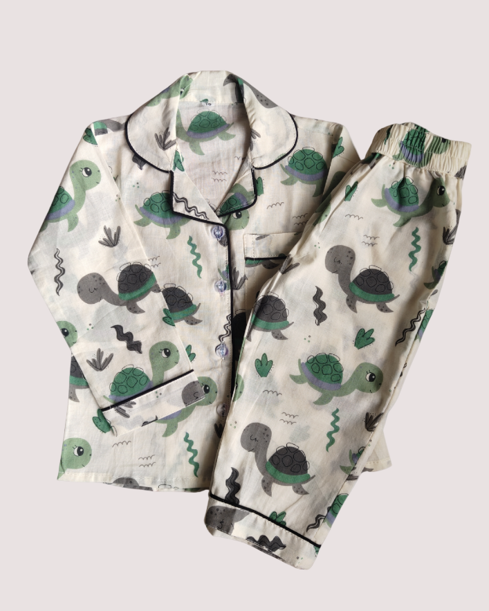 SnugBug Full Sleeve Pure Cotton Night Suit for Boys and Girls