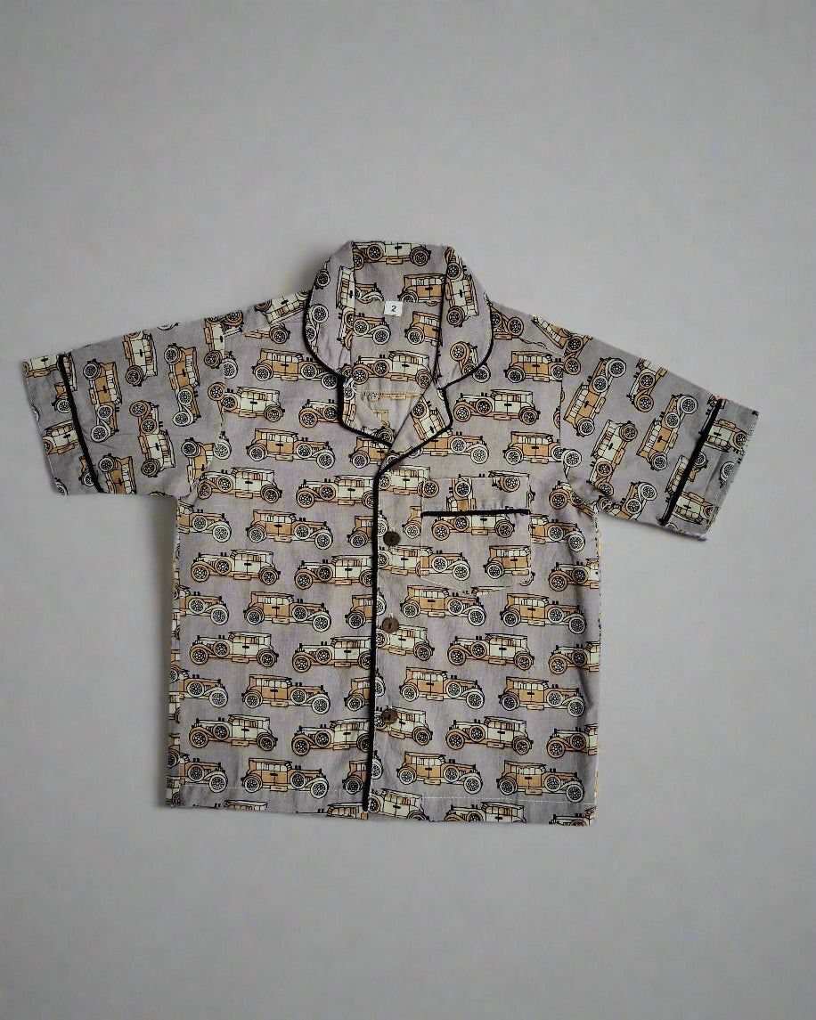 Kids Smmer Hanlf Sleeve Cotton Night Suit for Girls and Boys