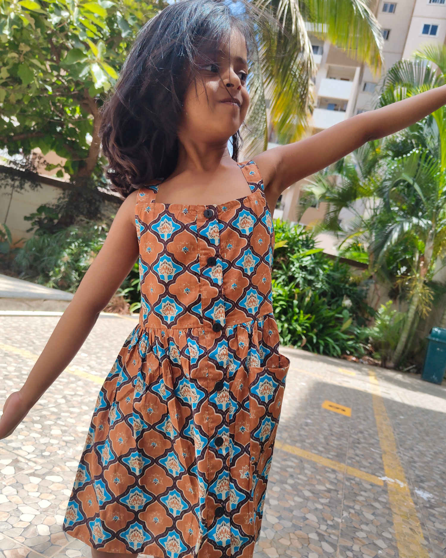 SnugBug Summer Classic Printed Cotton Dress