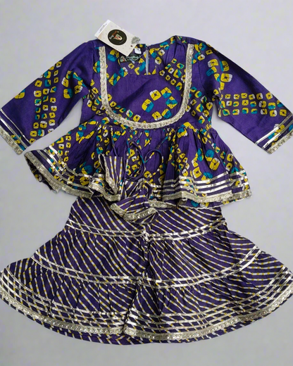 Badhani Pure cotton girls sharara set 