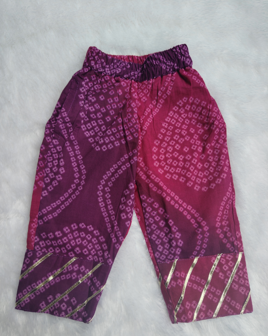 Girls Bandhani Bliss Ethic Wear | Cotton Kurta Pajama with Dupatta | SnugBug