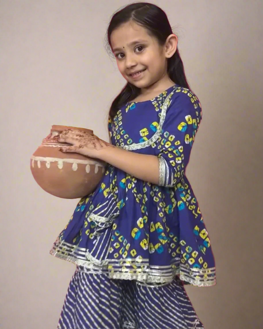 Badhani Pure cotton girls sharara set 