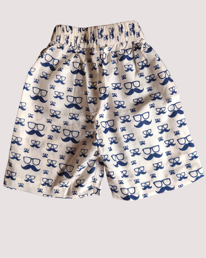 SnugBug Boys Specs Print Pure Cotton Summer Co-ord Set