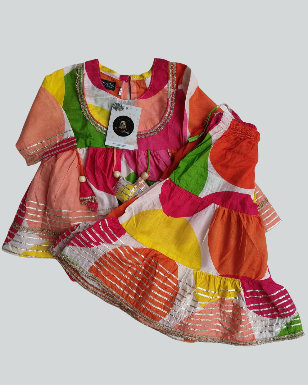 Girls Rang Bahaara Cotton Sharara Set | Ethnic Wear | SnugBug