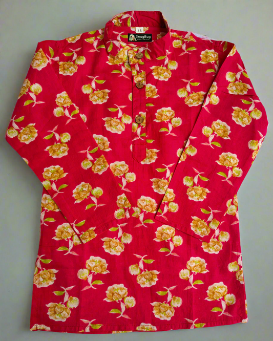 Pure cotton boys kurta pajama with jacket for festive , wedding or traditional wear in very soft fabric
