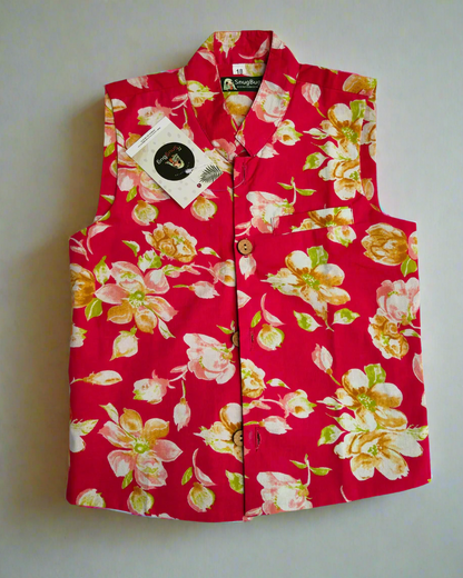 Pure cotton boys kurta pajama with jacket for festive , wedding or traditional wear in very soft fabric