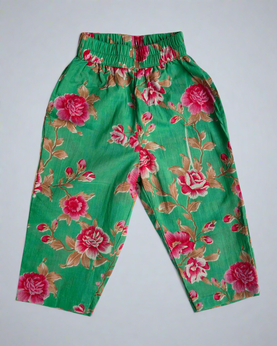 Botanical Pure cotton peplum styled girl clothing set