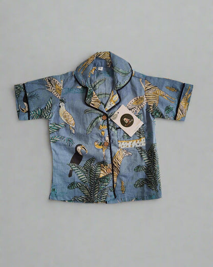 Half sleeve cotton night suit 