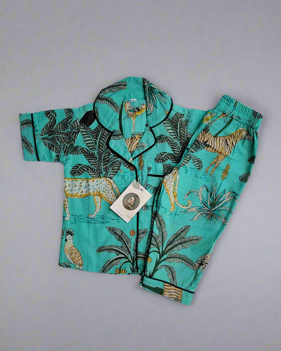 Kids Cotton Summer Half Sleeve Night Suit