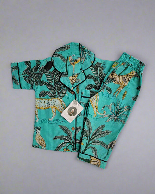 Kids Cotton Summer Half Sleeve Night Suit