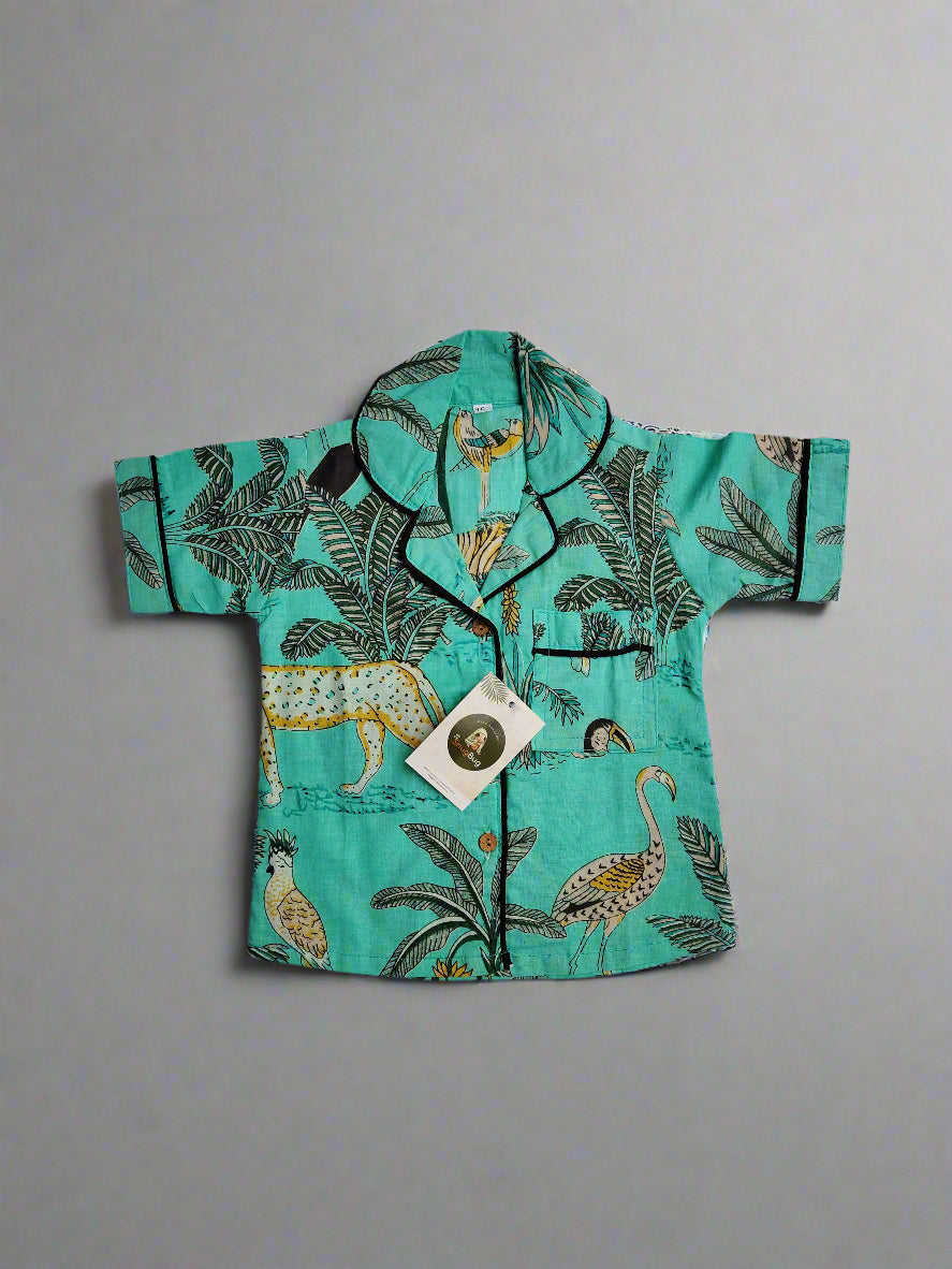 Kids Cotton Summer Half Sleeve Night Suit