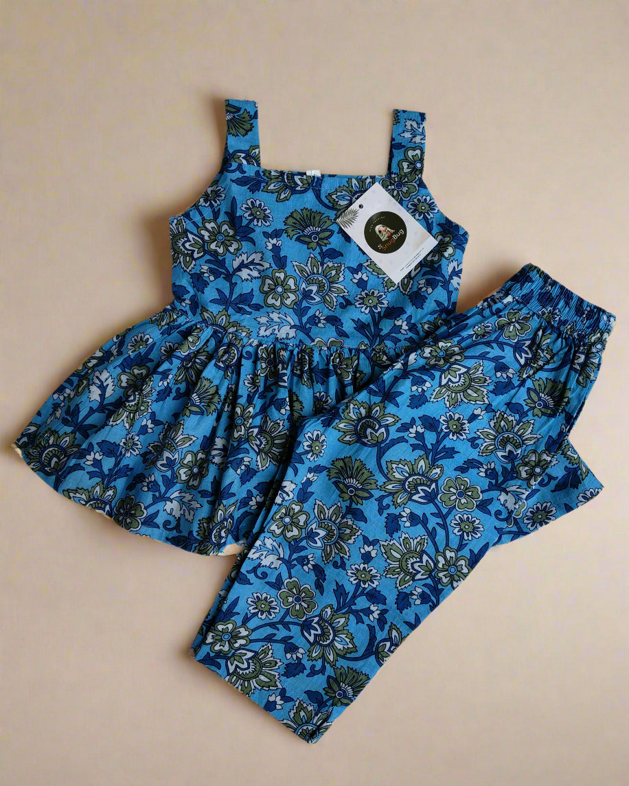 Girls Summer Sleeveless Cotton Comfortable Co-ord Set