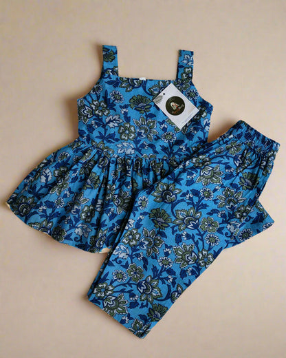 Girls Summer Sleeveless Cotton Comfortable Co-ord Set