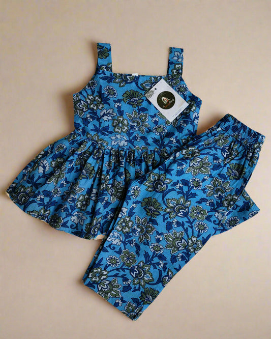 Girls Summer Sleeveless Cotton Comfortable Co-ord Set