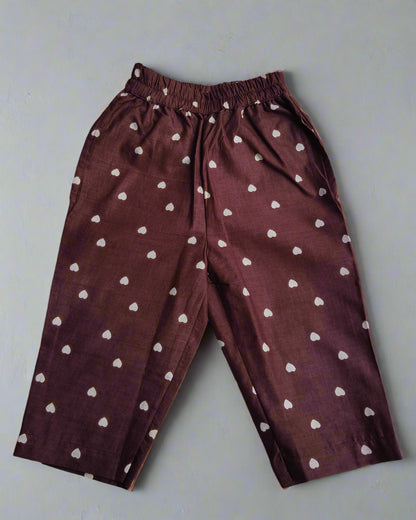 Girls Heart Printed Dori co-ord set in pure cotton fabric