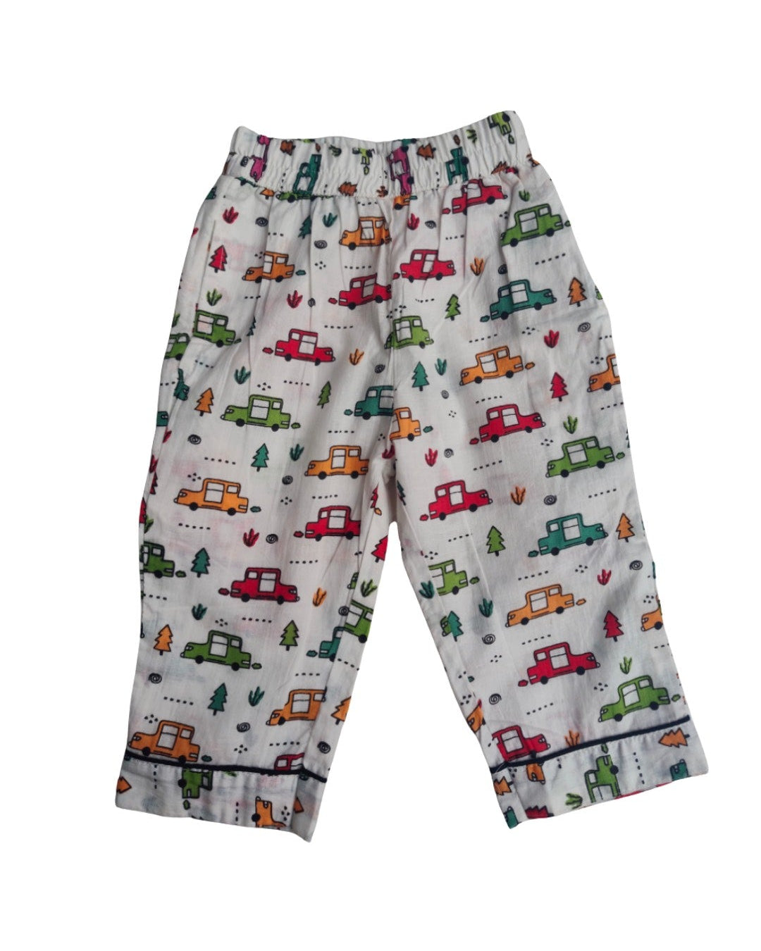 Car Printed pure cotton fll sleeve night suit set for boys and girls 