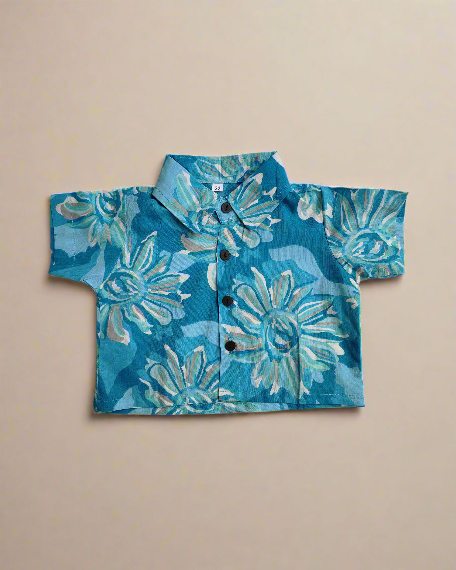 Summer Girls Cotton Crop Top with Pant