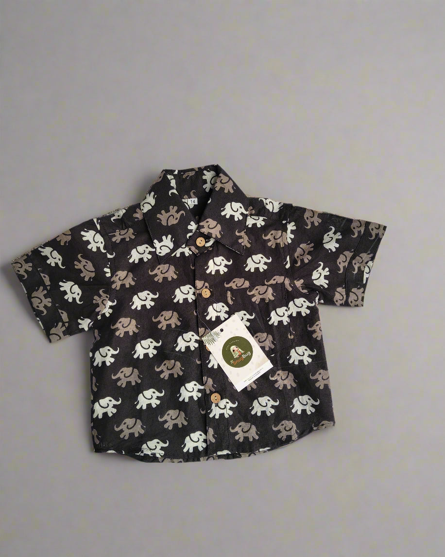 Kids Summer Cotton Elephant printed co-ord set