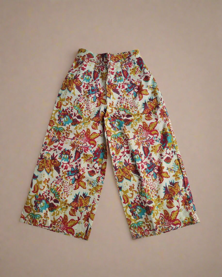 Summer Cotton Peplum Top with Pant 