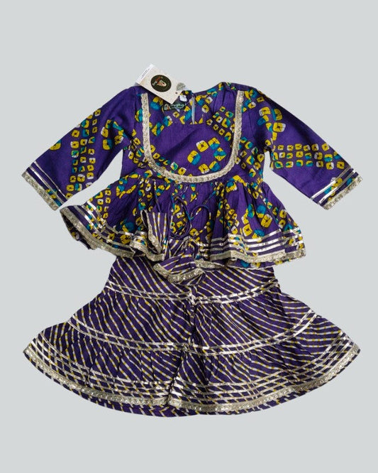 Badhani Pure cotton girls sharara set 