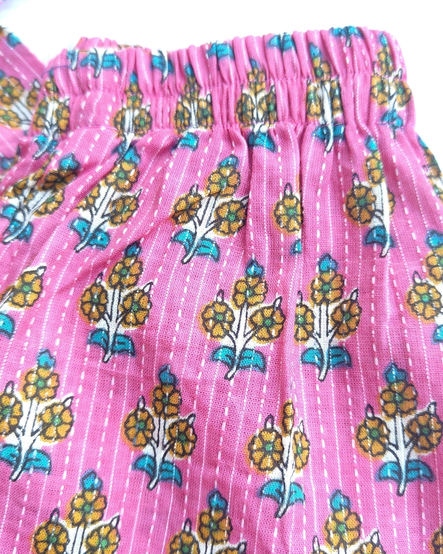 Girls Floral Boota Co-Ord Sets -Cotton Summer Half Sleeve Clothing | SnugBug