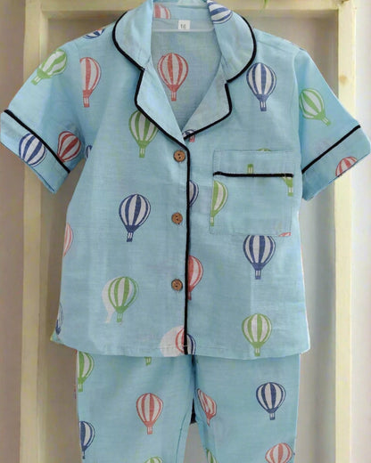 Kids cotton night suit for summer