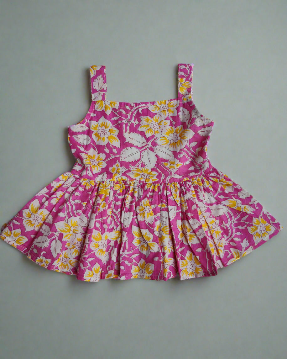Girls Summer pure cotton sleeveless Co-ord Set