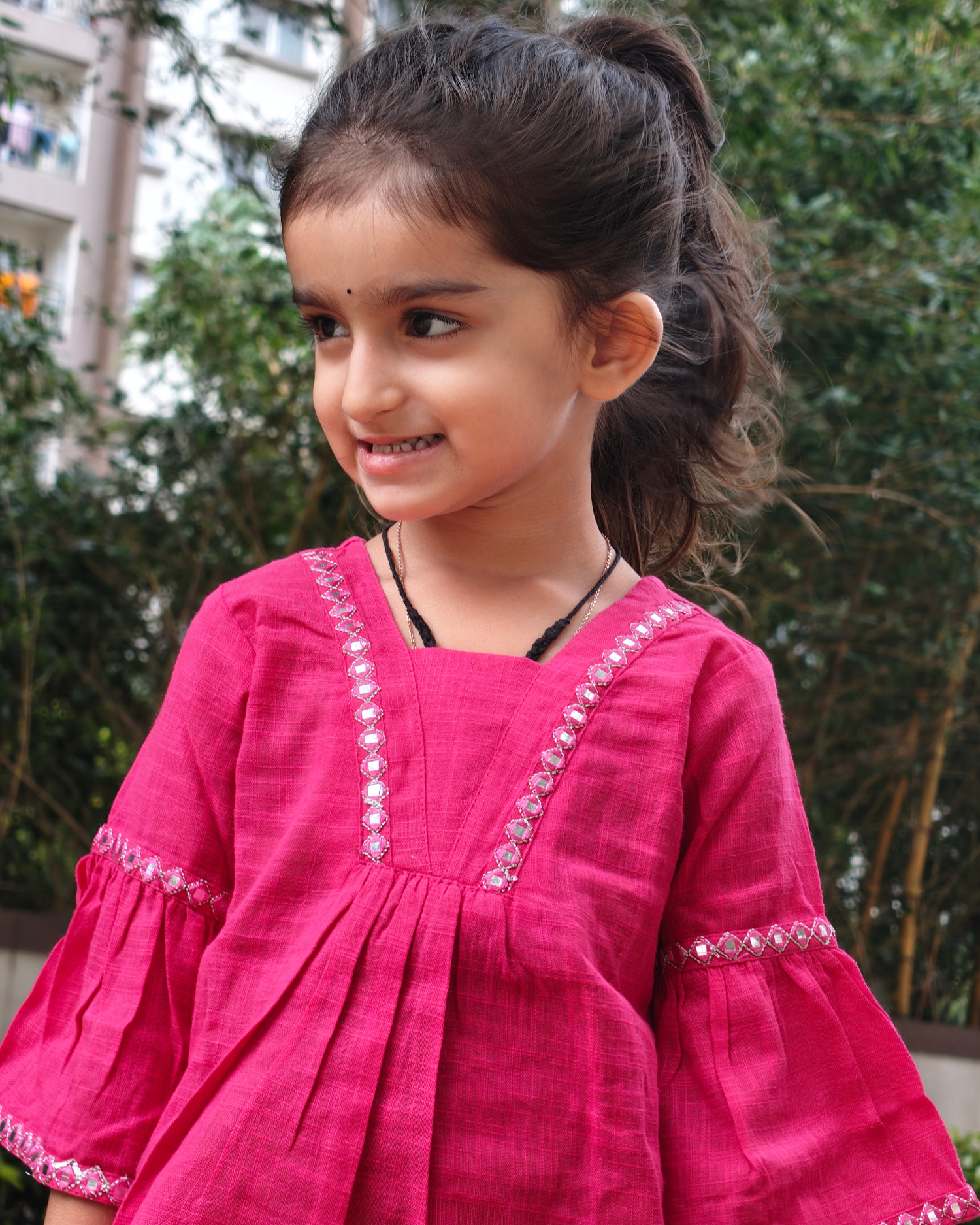 SnugBug Pink SlubCotton Co-ord for girls