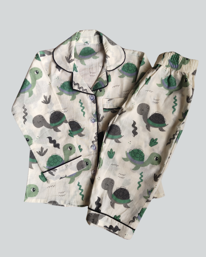 SnugBug Full Sleeve Pure Cotton Night Suit for Boys and Girls