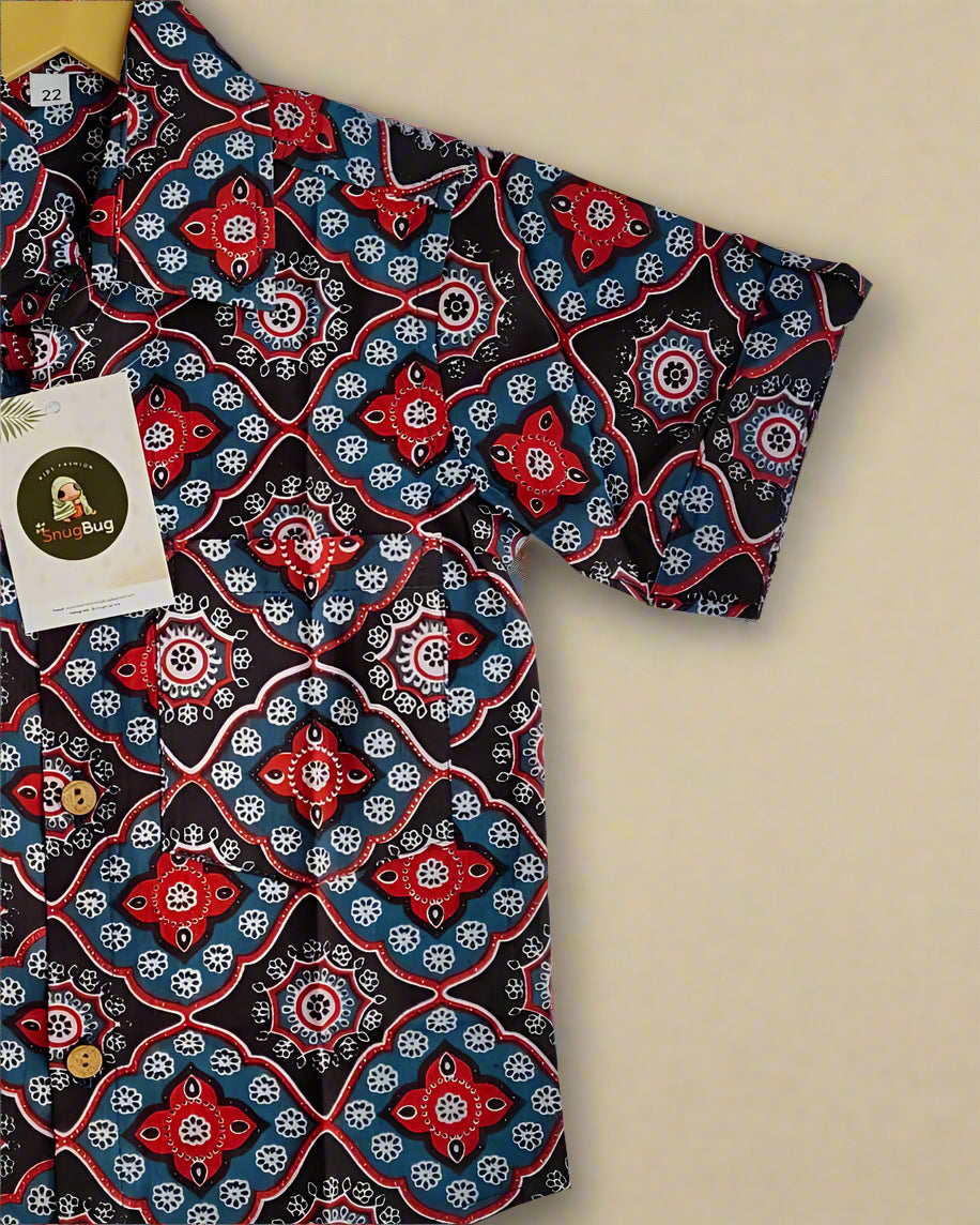 Cotton Jaipuri boys half sleeve shirt for Summer