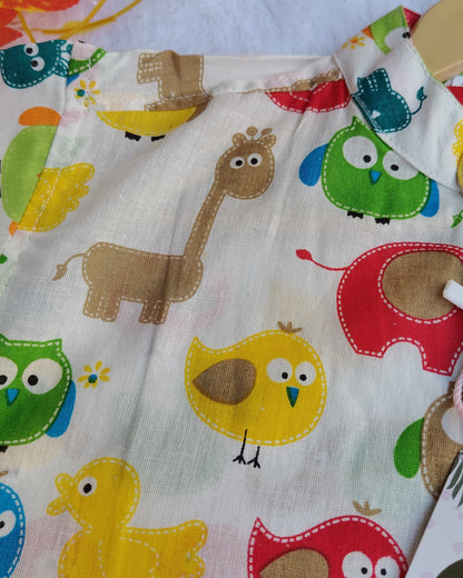 SnugBug_Birds printed cotton shirt
