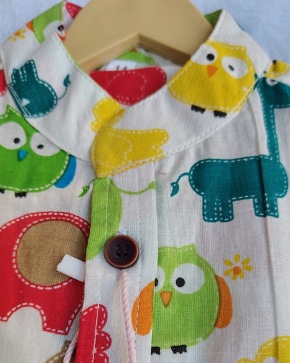 SNugBug_Bird printed cotton shirt