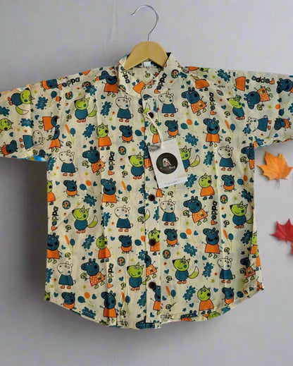 SnugBug peppa printed Kids Cotton shirt