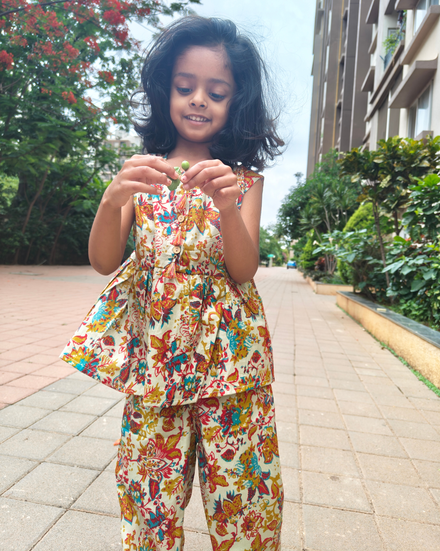 SnugBug Summer Cotton Peplum Top with Pant 