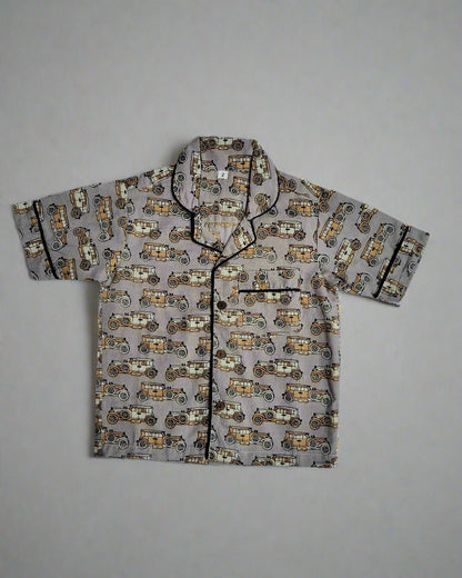 Kids Smmer Hanlf Sleeve Cotton Night Suit for Girls and Boys
