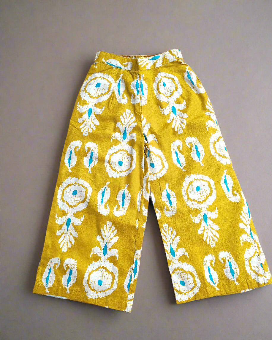 Girls Summer Crop Top Pant Set