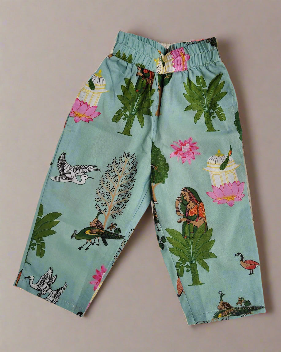 Girls Cotton Co-ord Set – Handblock Printed Summer Outfit