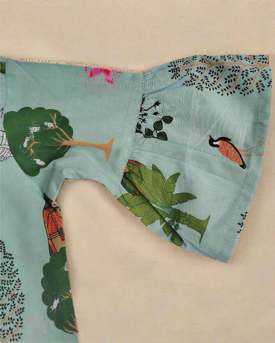 Girls Cotton Co-ord Set – Handblock Printed Summer Outfit