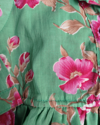 Girls Botanical Floral Dori Cotton Co-ord Set | SNUGBUG