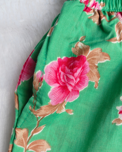 Girls Botanical Floral Dori Cotton Co-ord Set | SNUGBUG